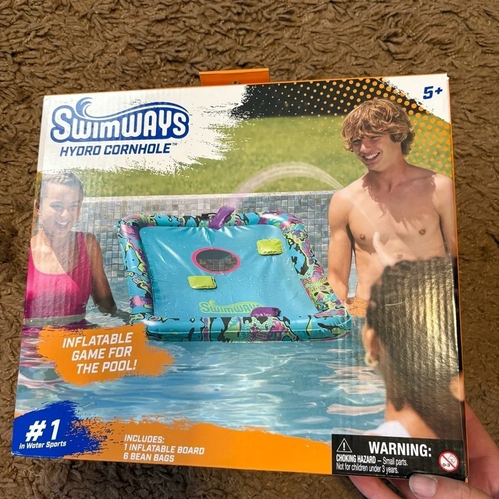 SwimWays Hydro Cornhole Inflatable Pool Game Toy Toss Game Beach Lake New
